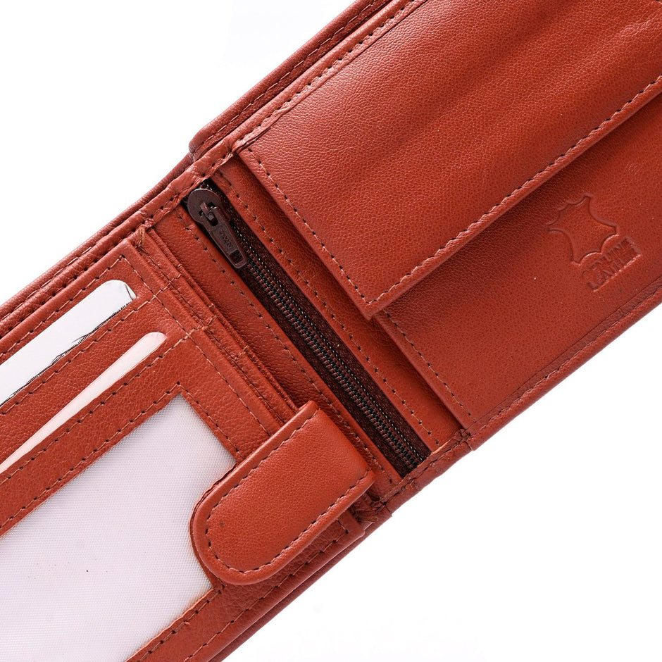 Portefeuille simple pour homme en cuir