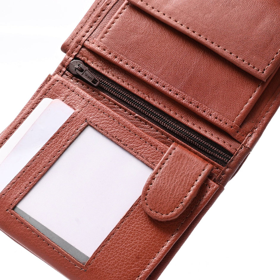 Portefeuille en cuir avec fermoir