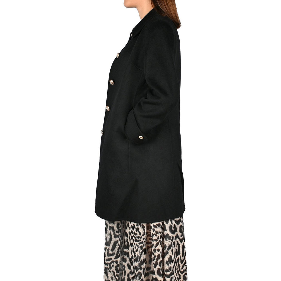 Veste 100% laine avec boutons doré