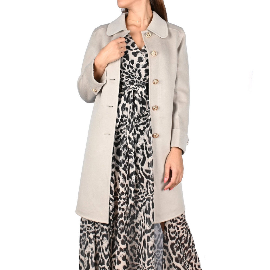 Veste 100% laine avec boutons doré