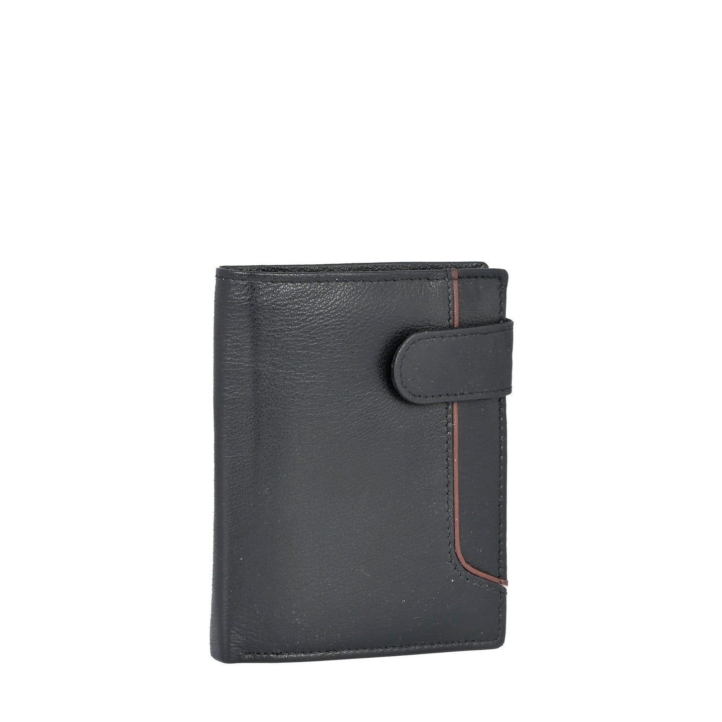 Portefeuille homme en cuir avec bouton