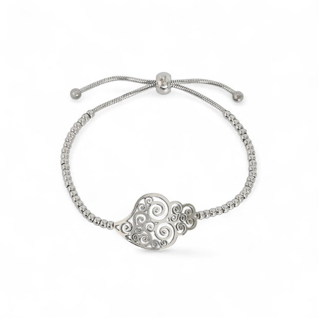 Bracelet réglable en acier coração de viana Aria