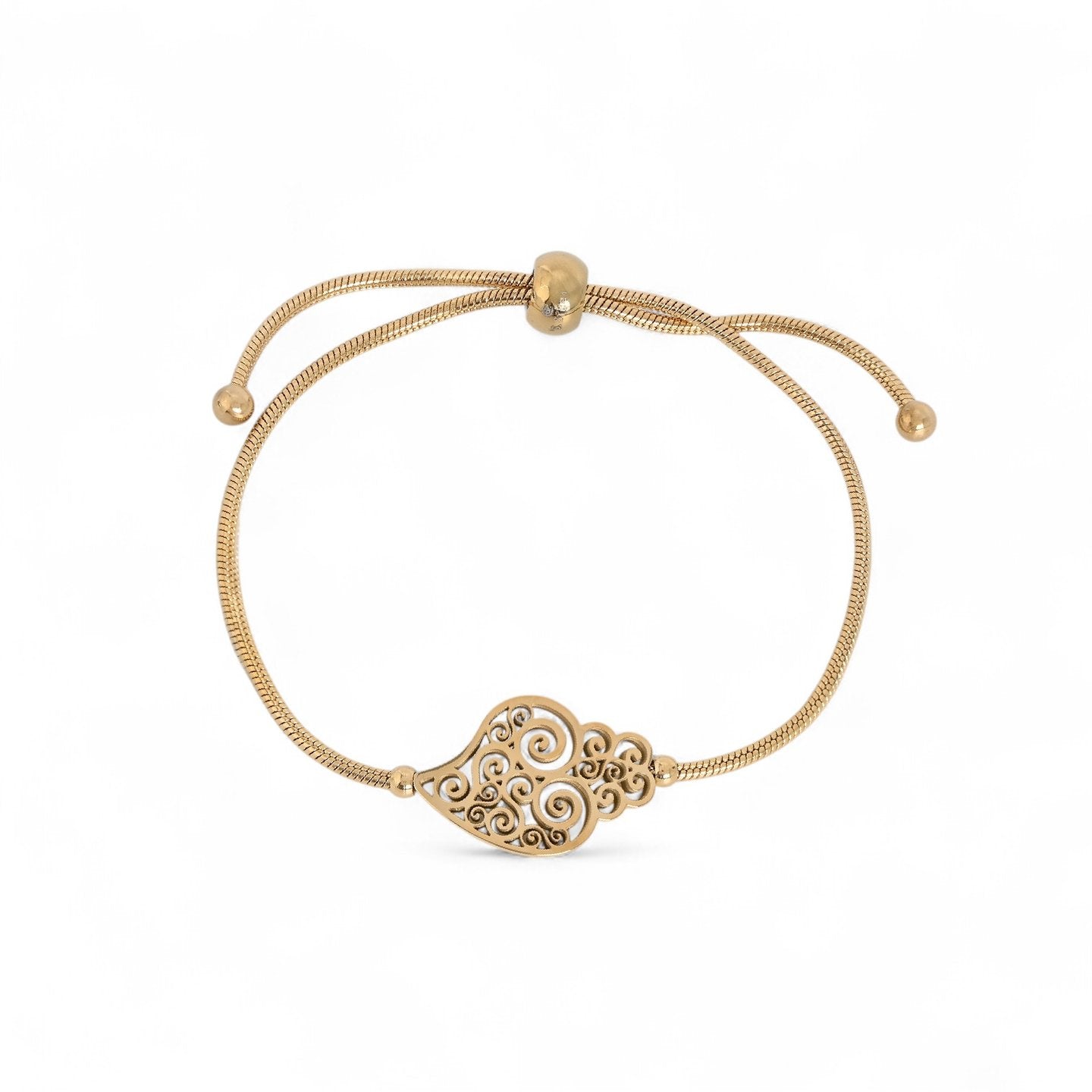 Bracelet réglable acier coração de viana Aria
