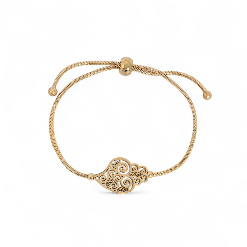 Bracelet réglable acier coração de viana Aria