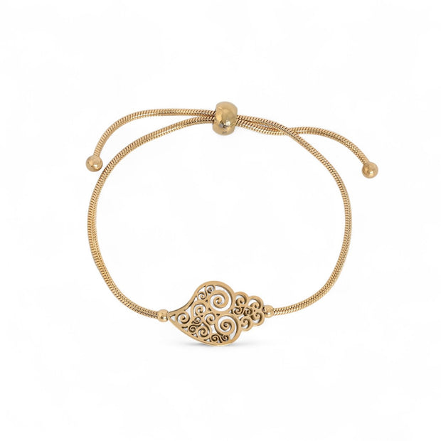 Bracelet réglable acier coração de viana Aria