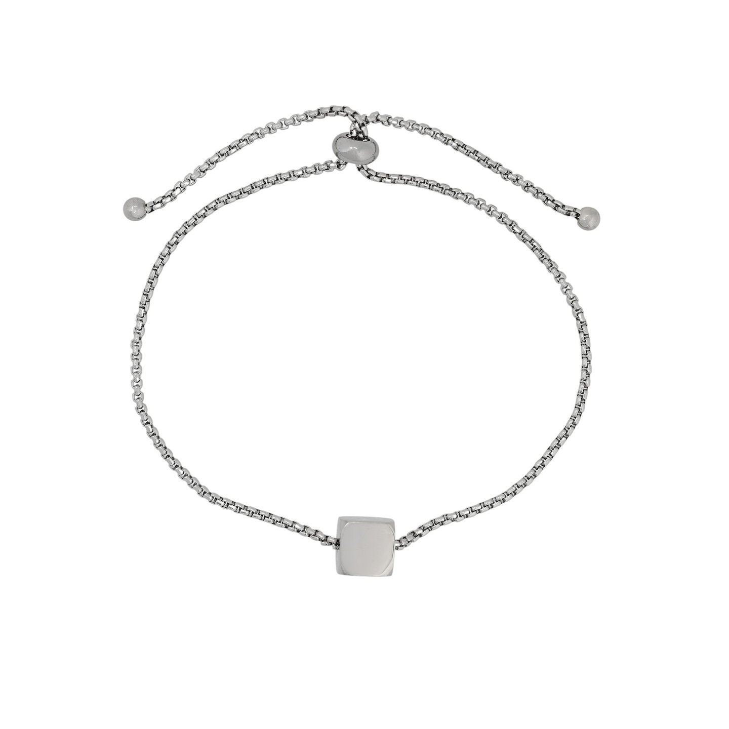 Bracelet Alba réglable en acier carré