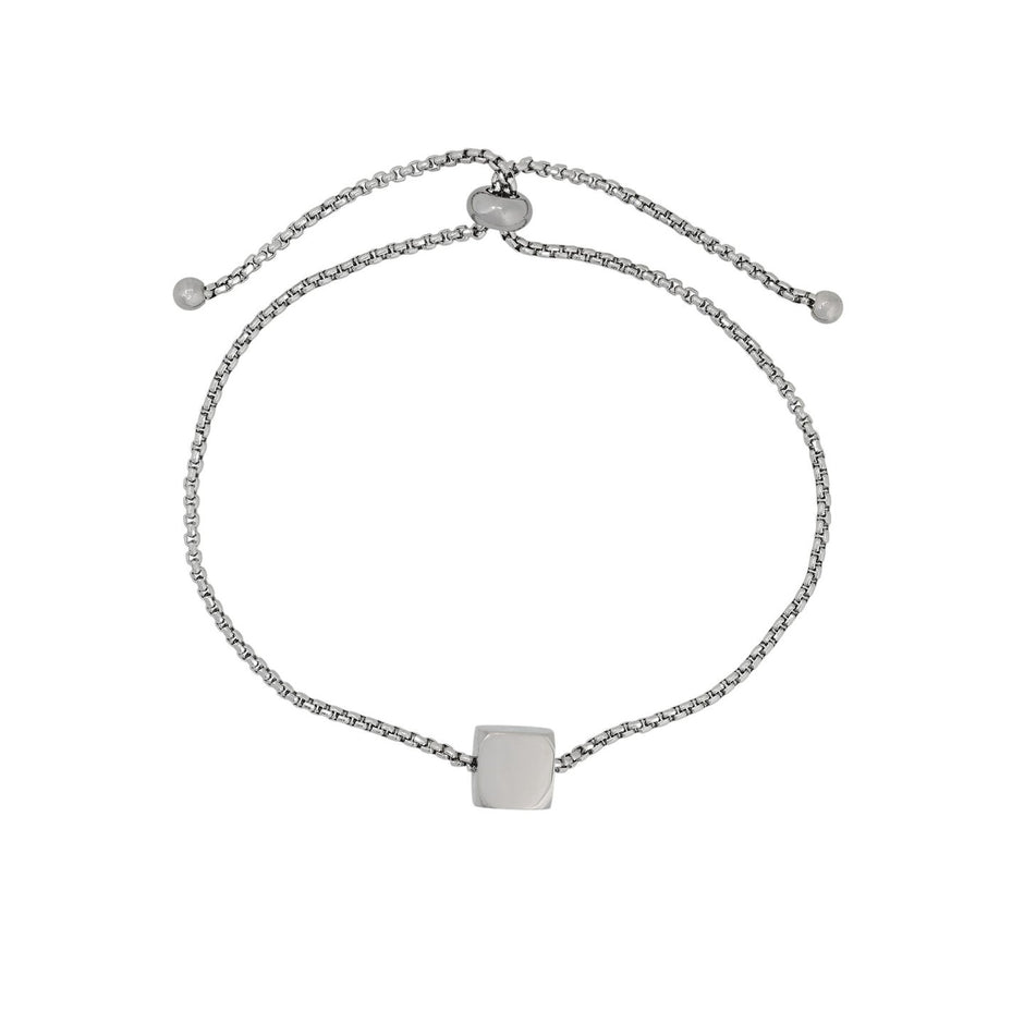 Bracelet Alba réglable en acier carré