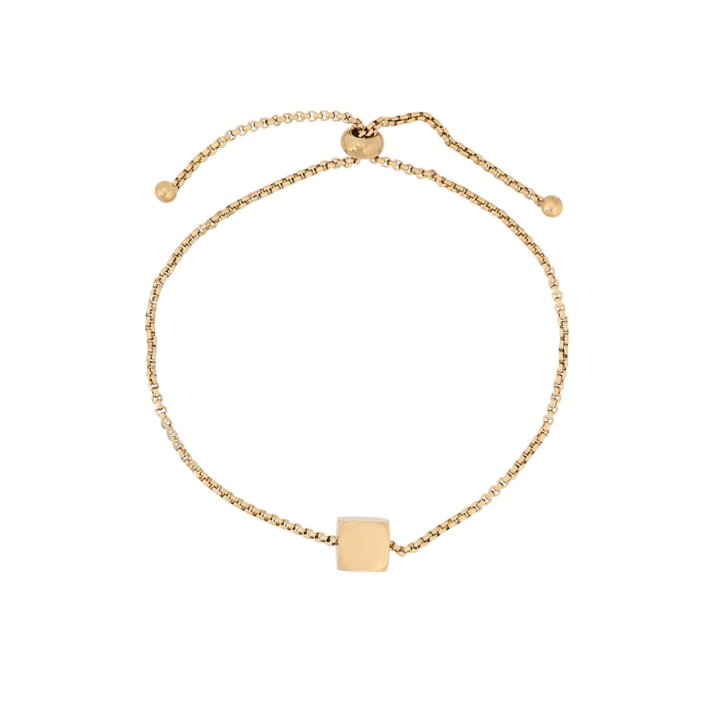 Bracelet Alba réglable en acier carré