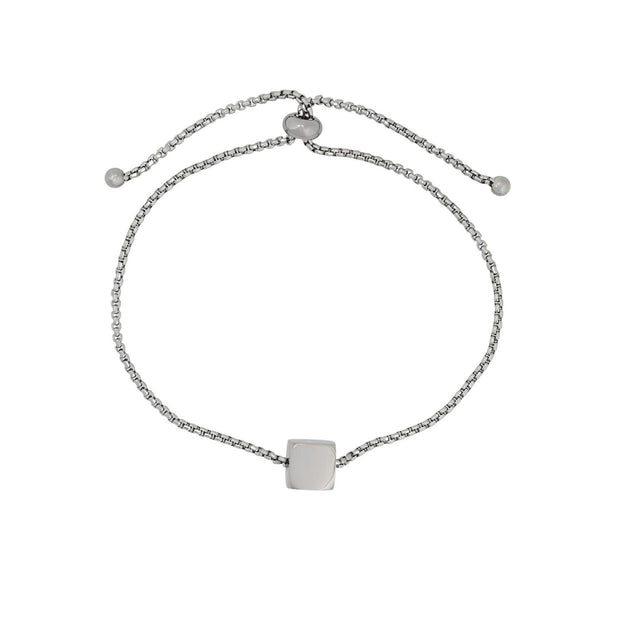 Bracelet Alba réglable en acier carré