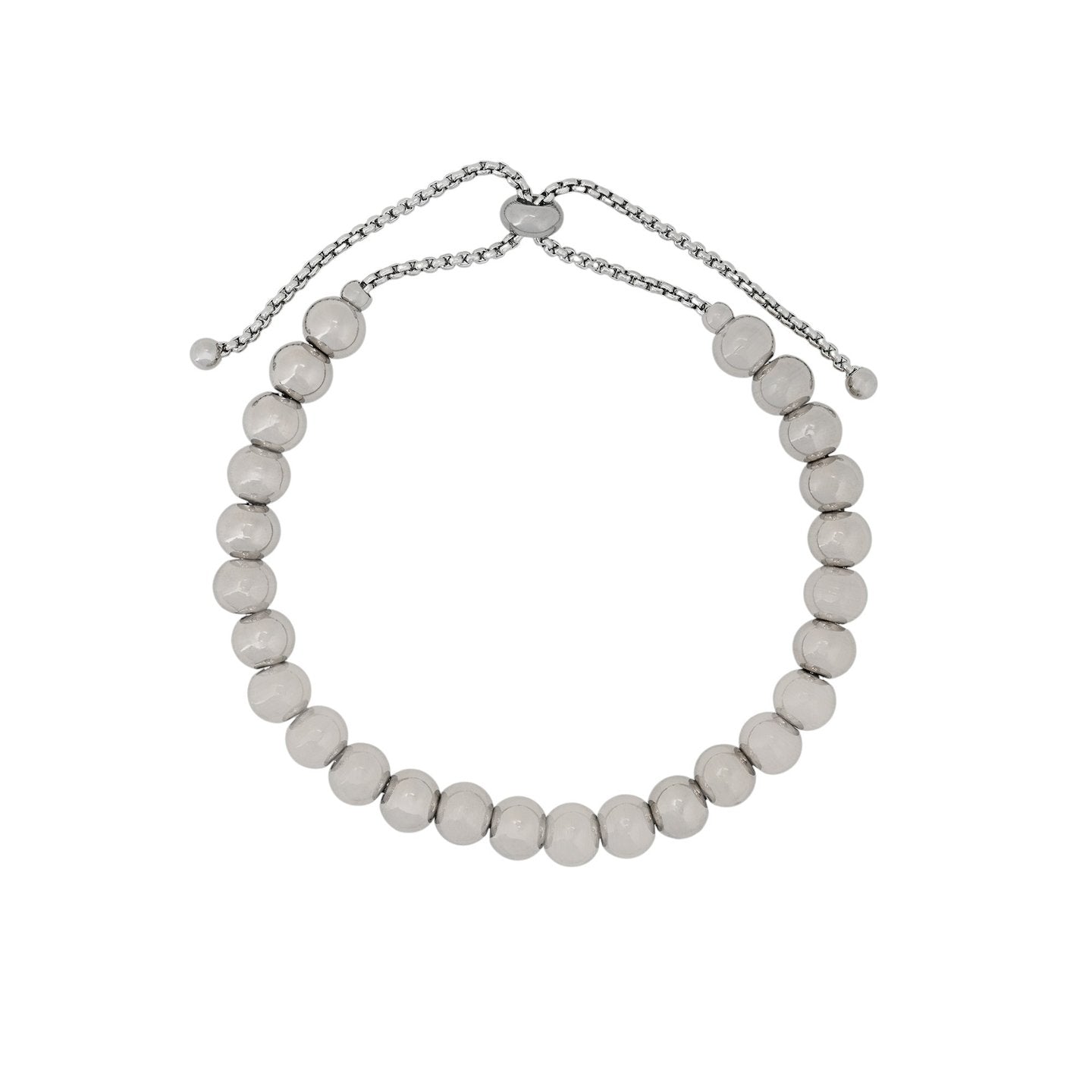 Bracelet Alba réglable en acier boules