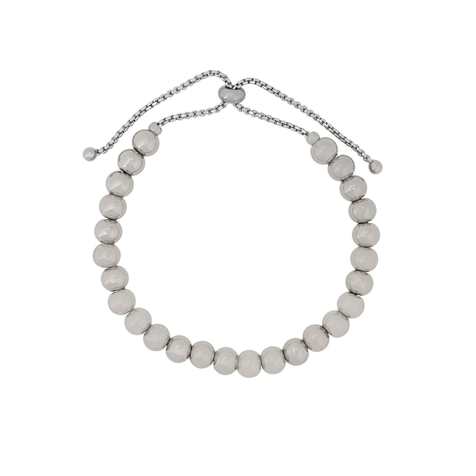 Bracelet Alba réglable en acier boules