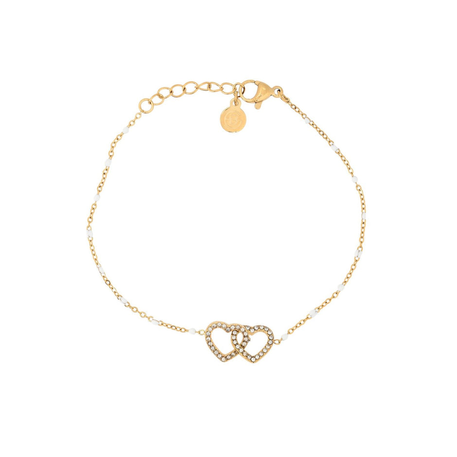 Bracelet Alba d'acier cœurs entrelacé