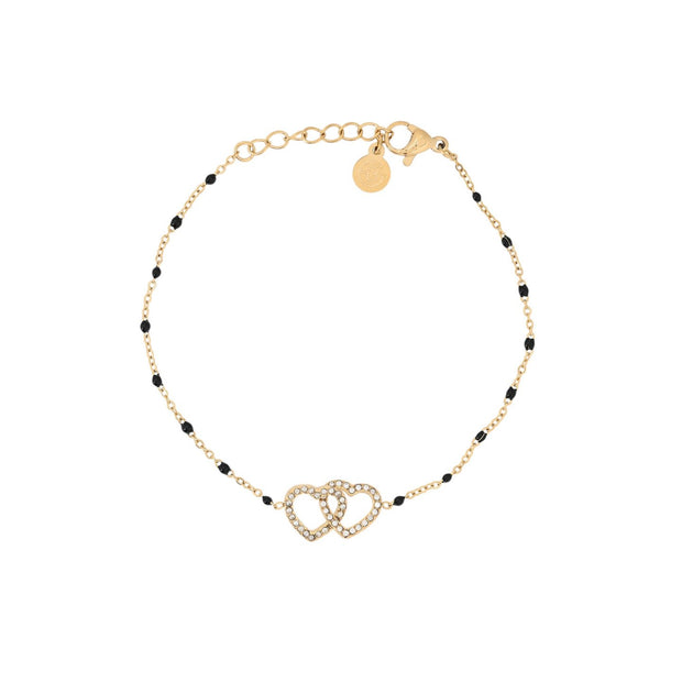 Bracelet Alba d'acier cœurs entrelacé