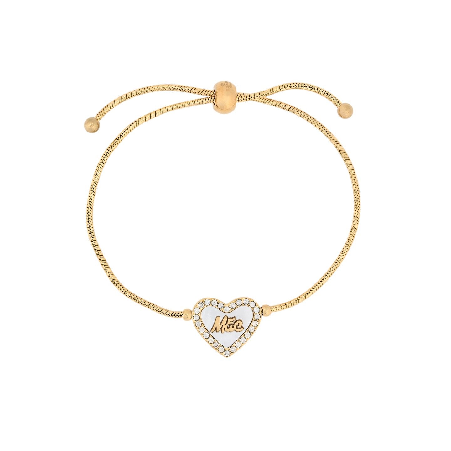 Bracelet Alba réglable en acier mãe cœur