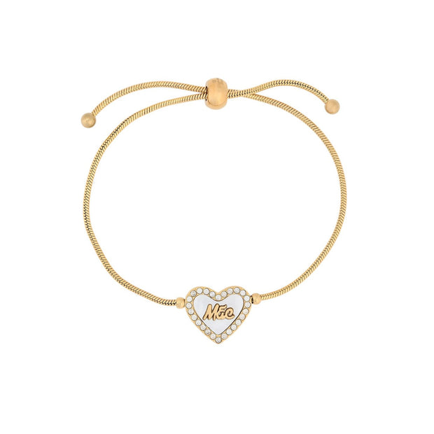 Bracelet Alba réglable en acier mãe cœur
