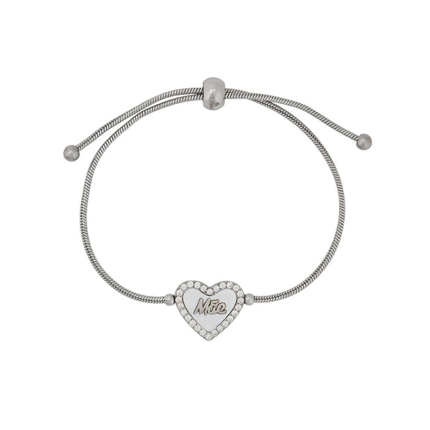 Bracelet Alba réglable en acier mãe cœur