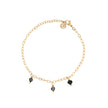 Ensemble bracelet Alba en acier ovale noir