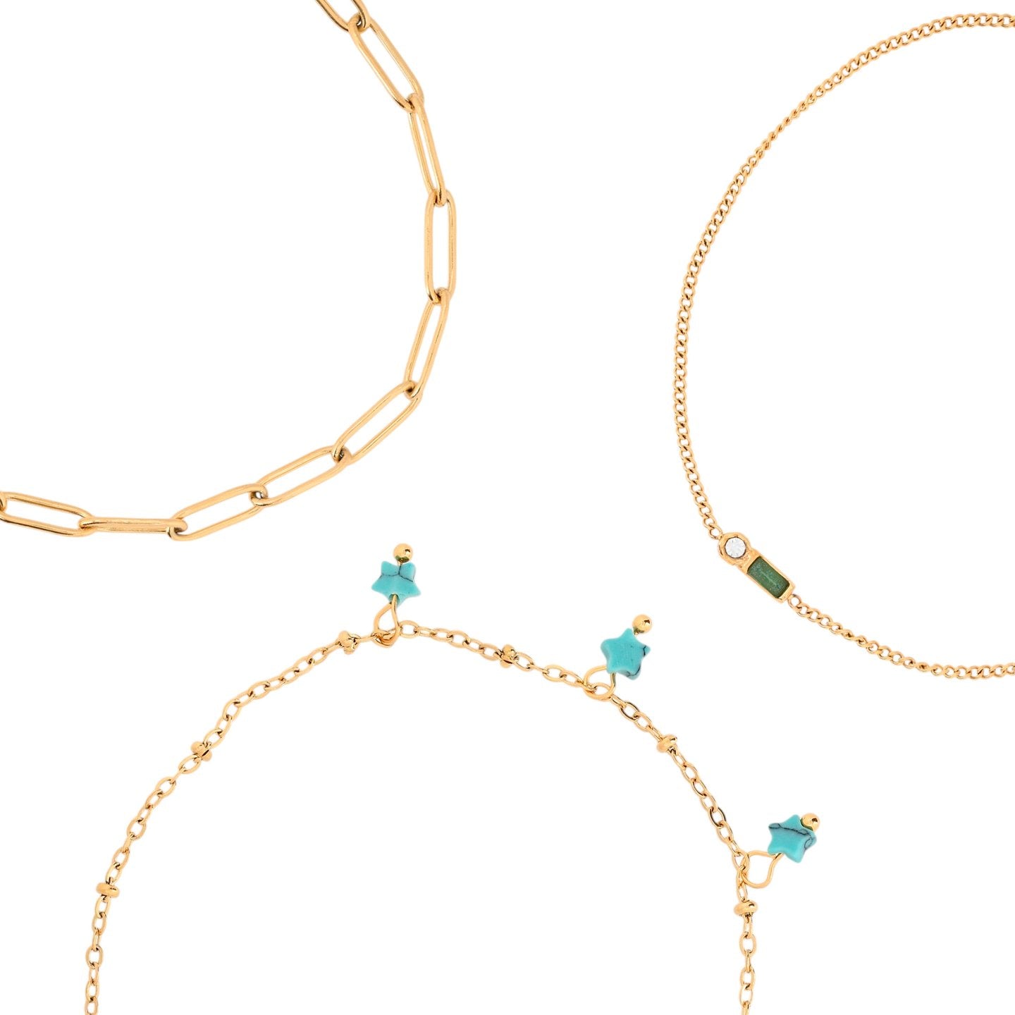 Ensemble Alba bracelet en acier étoile