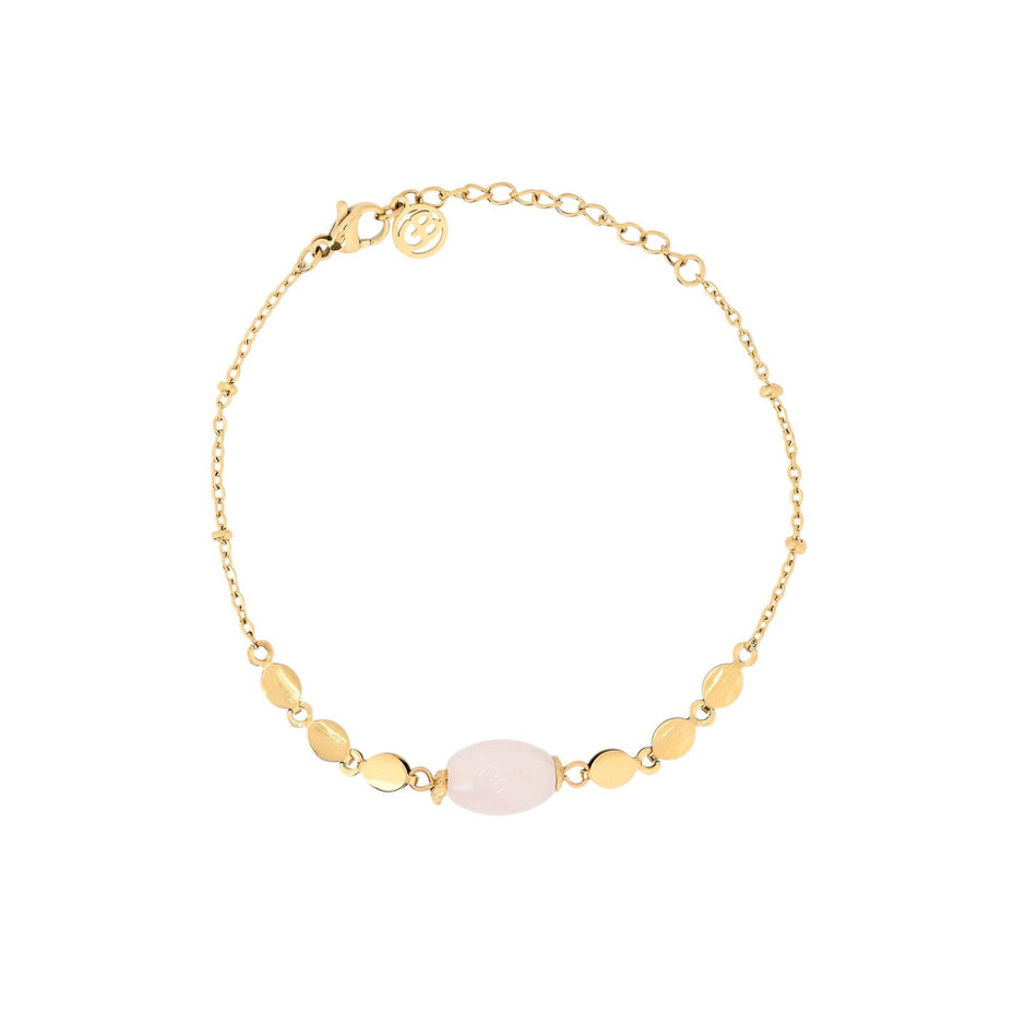 Bracelet Esmée en acier pierre rond