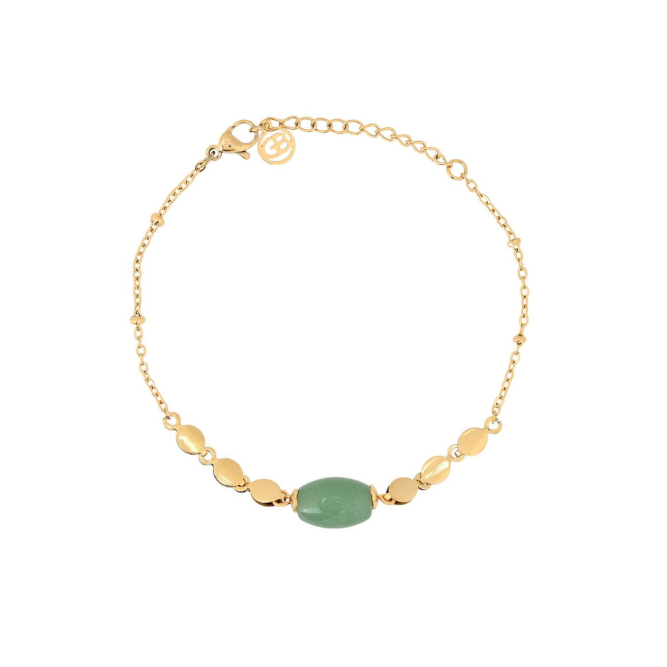 Bracelet Esmée en acier pierre rond