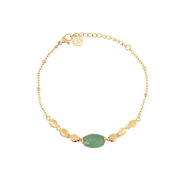 Bracelet Esmée en acier pierre rond