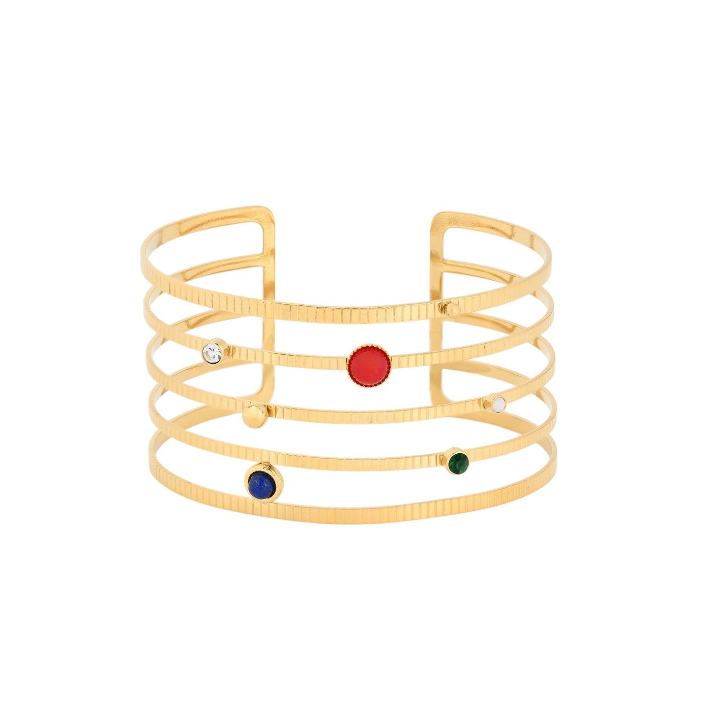 Bracelet Esmée rigide acier cerceaux