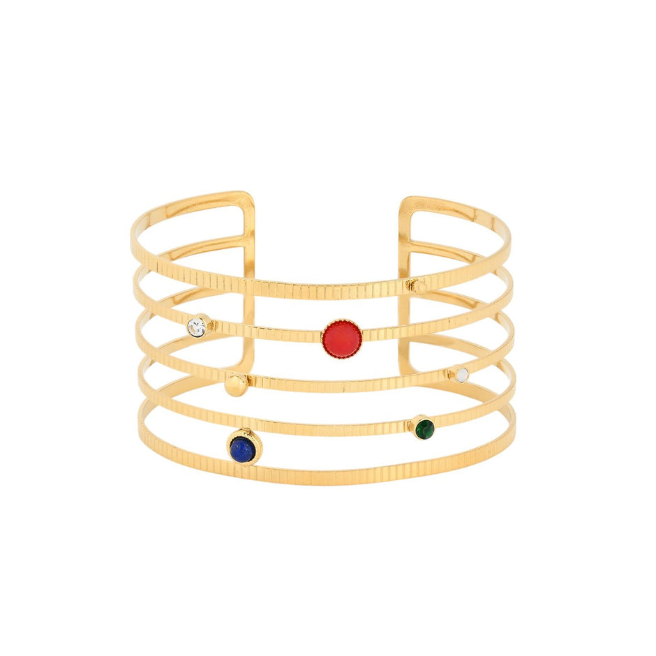 Bracelet Esmée rigide acier cerceaux