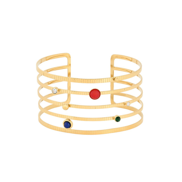 Bracelet Esmée rigide acier cerceaux