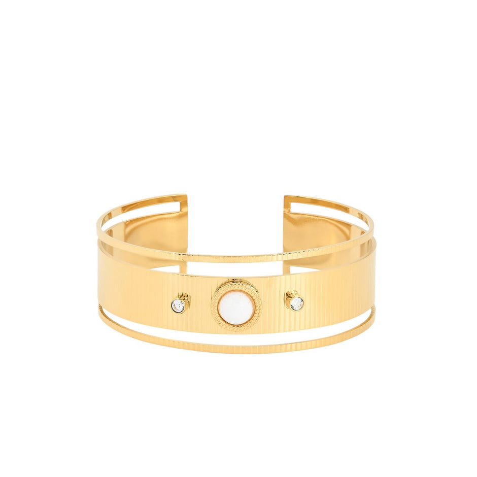 Bracelet Esmée rigide acier large