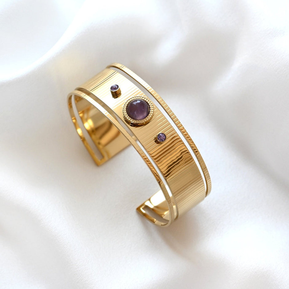 Bracelet Esmée rigide acier large