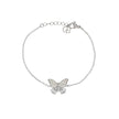Bracelet Alba en acier ovale papillon