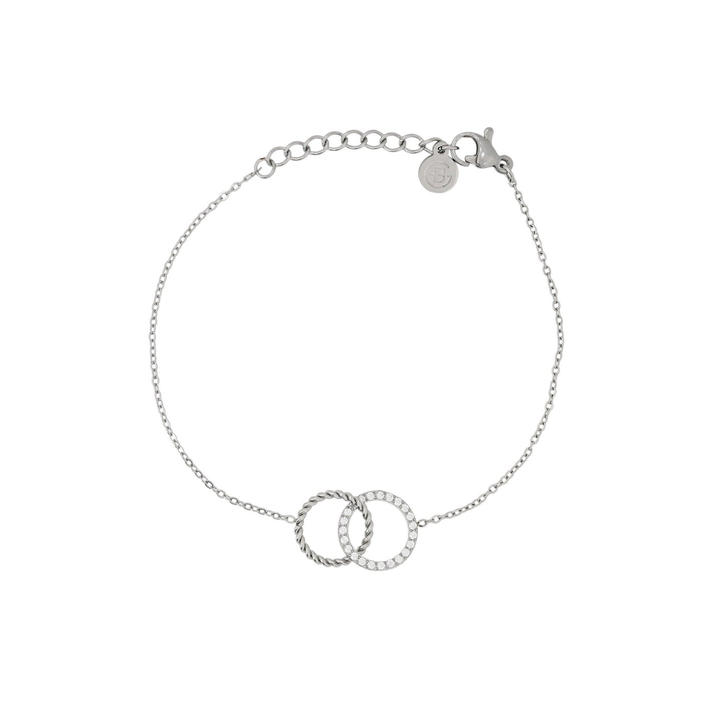 Bracelet Alba acier cercles entrelacés