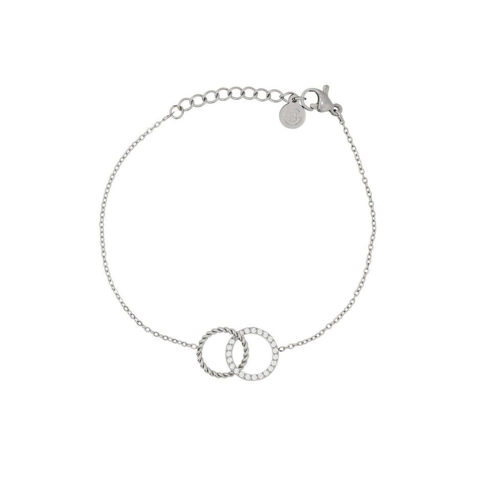 Bracelet Alba acier cercles entrelacés