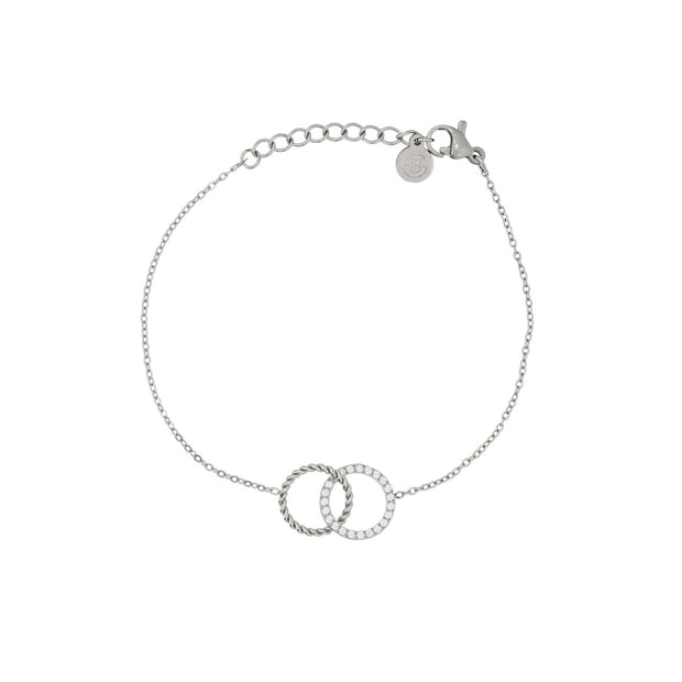 Bracelet Alba acier cercles entrelacés