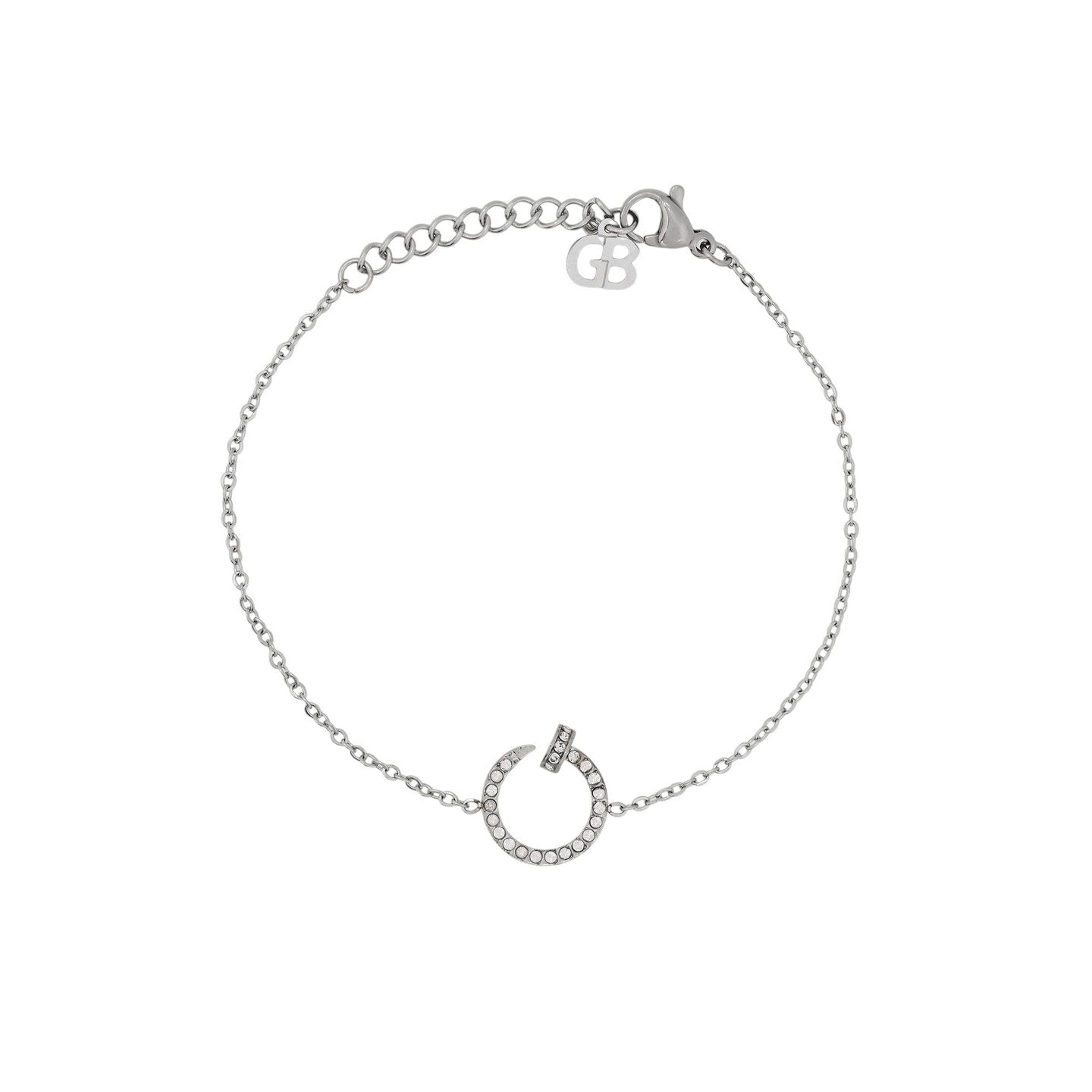 Bracelet Alba acier avec zircones clou