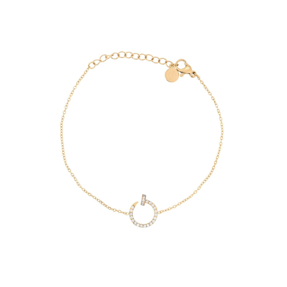 Bracelet Alba acier avec zircones clou