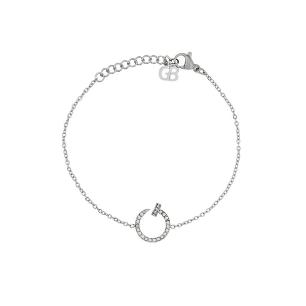 Bracelet Alba acier avec zircones clou