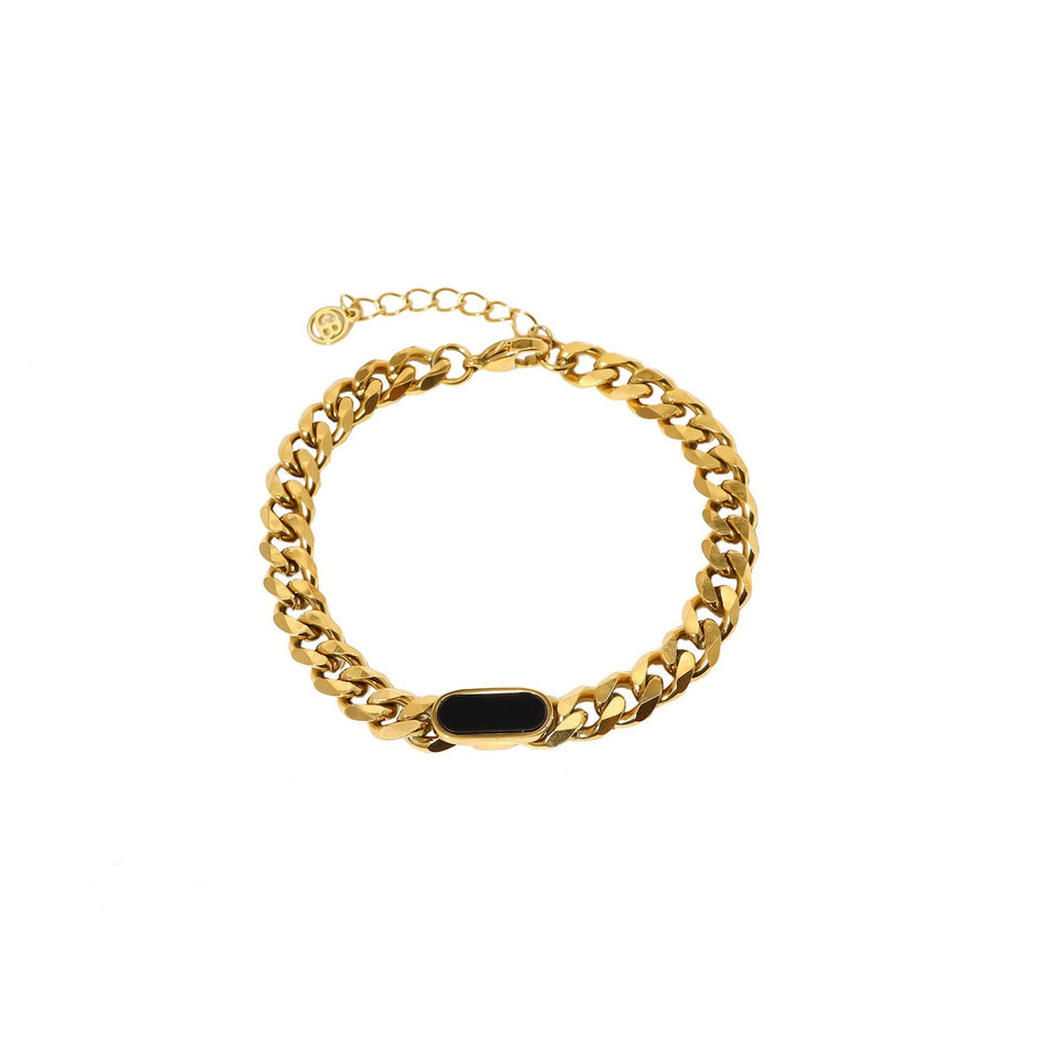 Bracelet Esmée en acier liens rectangulaire