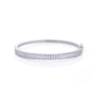 Bracelet rigide semi précieuse avec rectangles verticaux Luna