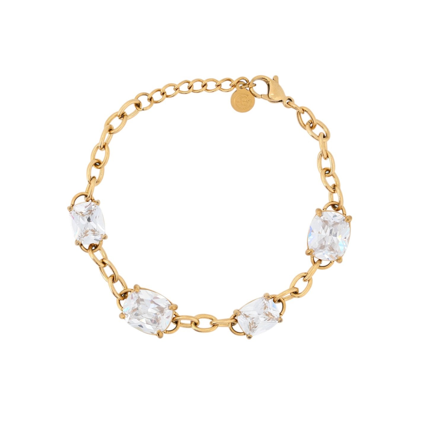 Bracelet Alba rectangulaire en acier brillant