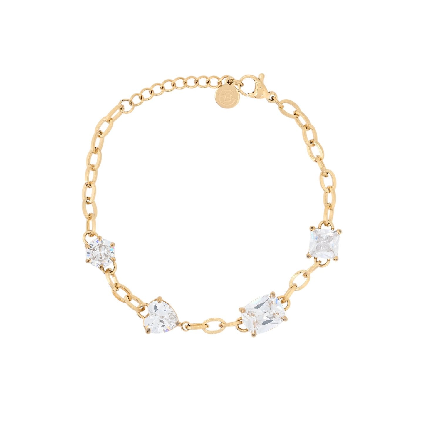 Bracelet Alba en acier épais avec diamants