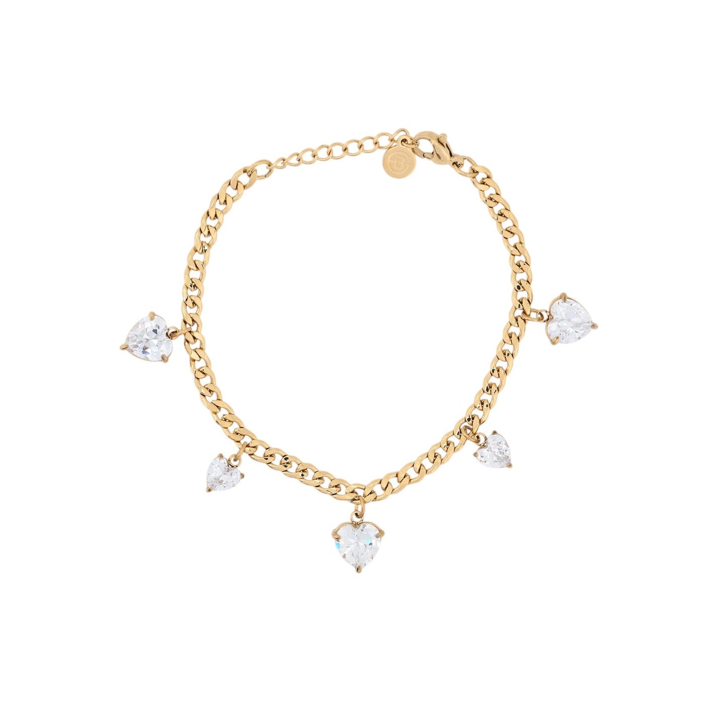 Bracelet Alba coeur en acier brillant