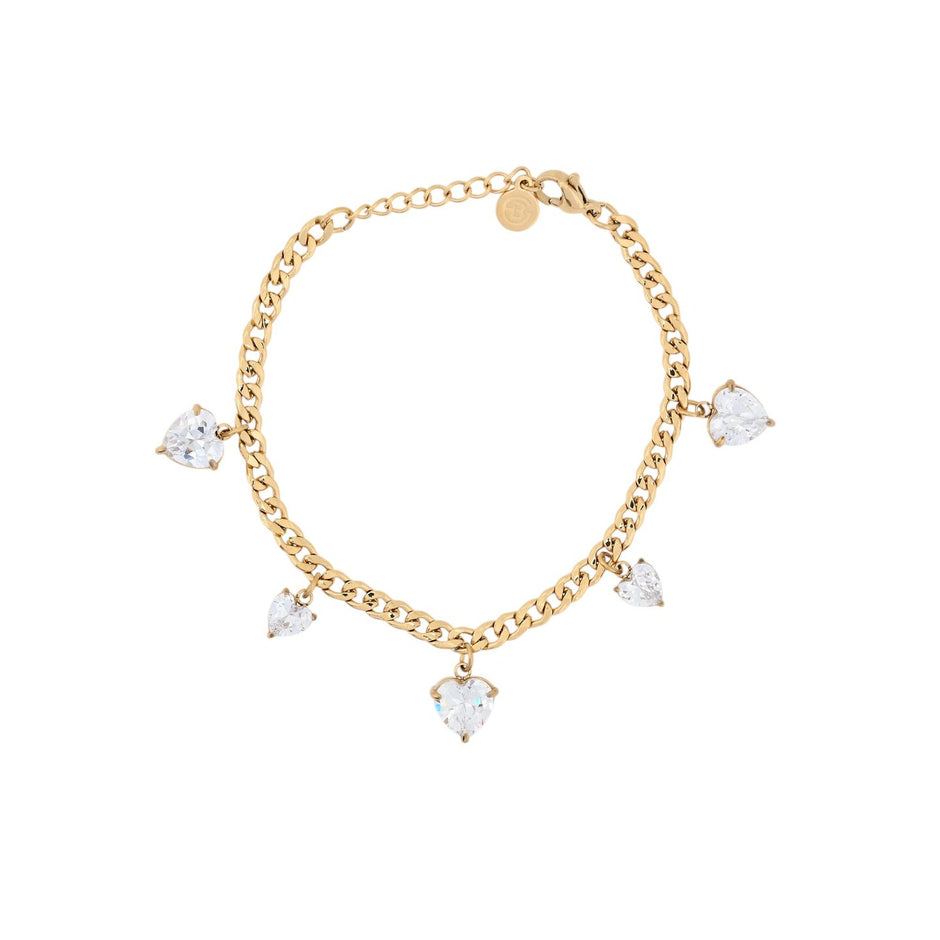 Bracelet Alba coeur en acier brillant