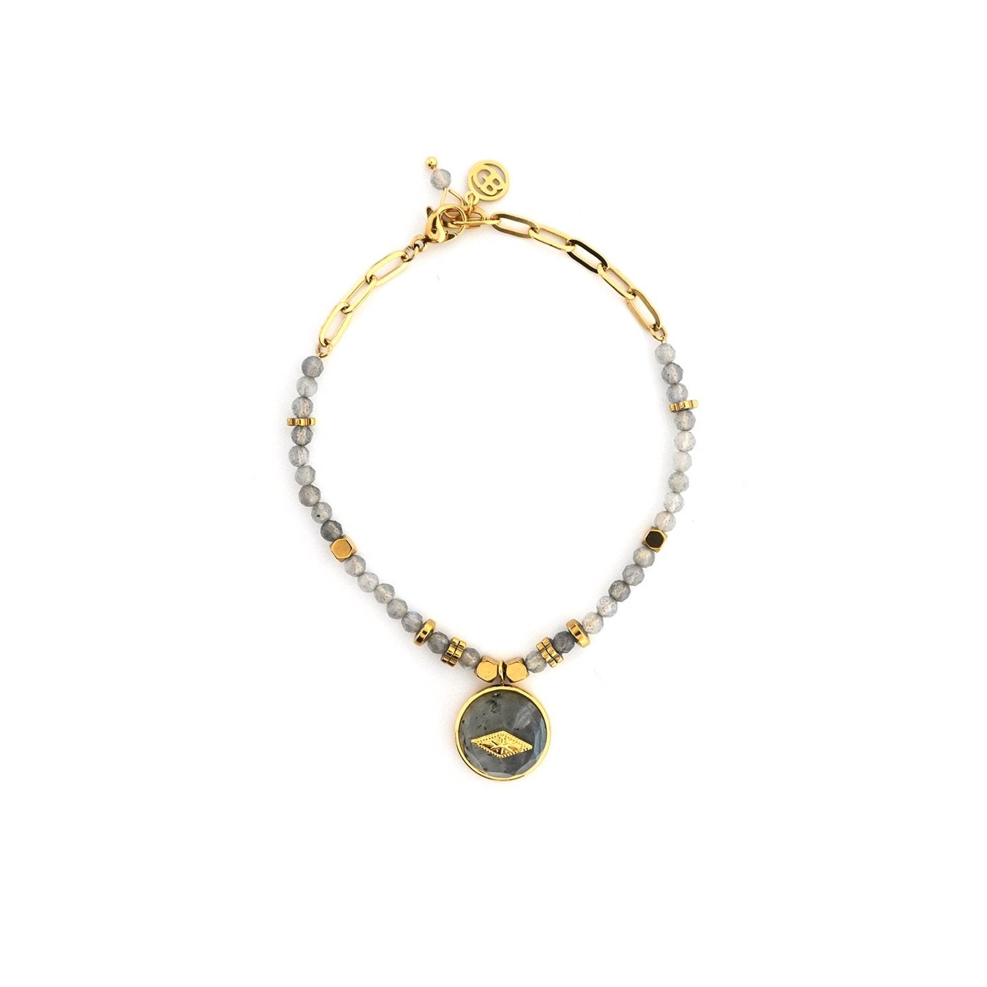 Bracelet Esmée en acier pierres natural étoile