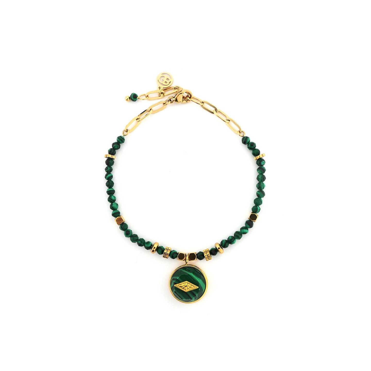 Bracelet Esmée en acier pierres natural étoile