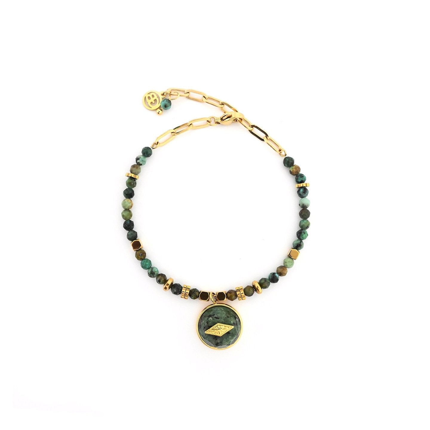 Bracelet Esmée en acier pierres natural étoile