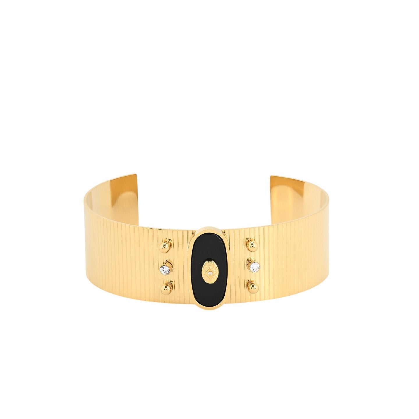 Bracelet Esmée rigide acier avec texture oeil