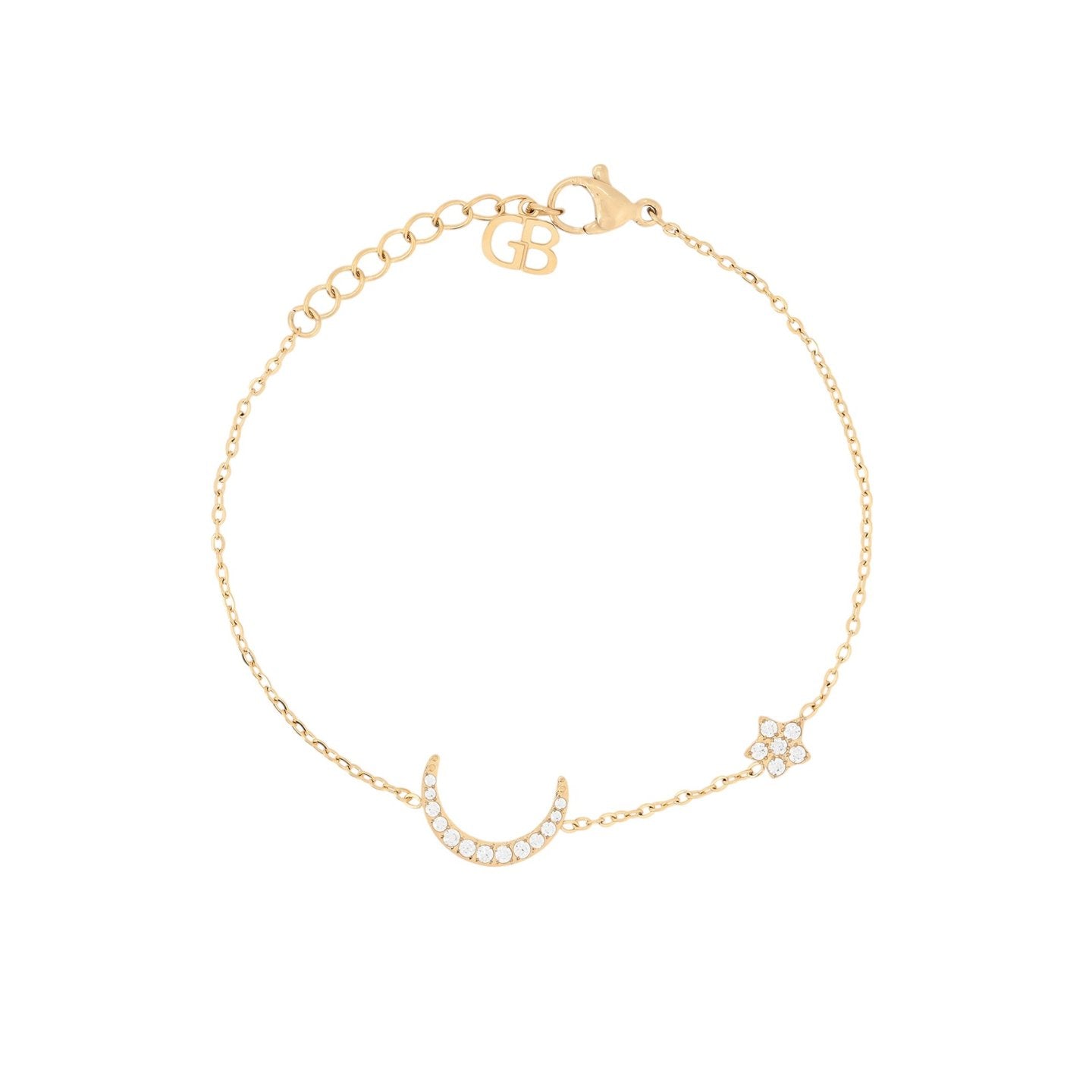 Bracelet Alba acier avec zircones lune