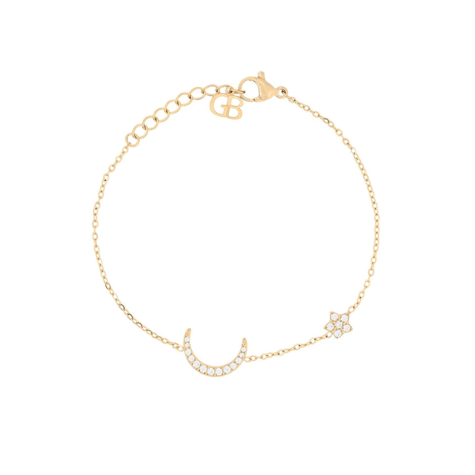 Bracelet Alba acier avec zircones lune