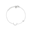 Bracelet Alba acier avec zircones lune